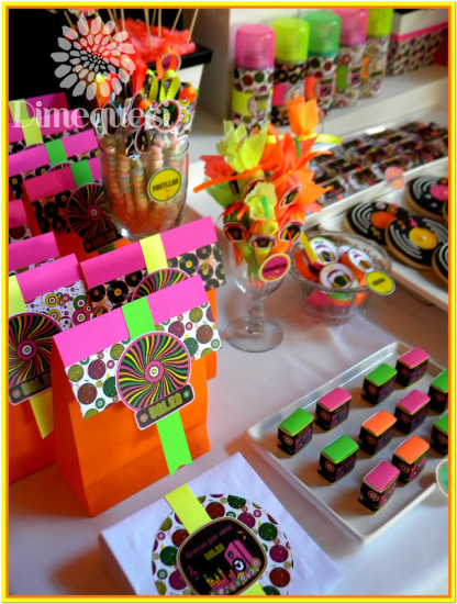 fiesta-disco-birthday-party-ideas-neon-color-themed-snacks