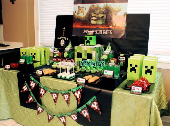 minecraft-creeper-birthday-party-ideas