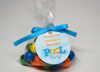 Pool Party Favor Tag