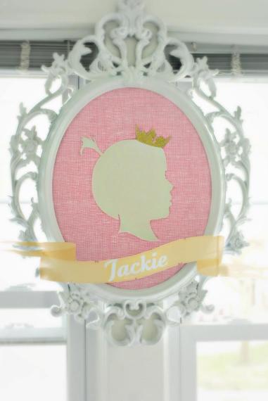 silhouette for birthday girl in pink