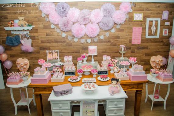 sweet-ballerina-birthday-party-dessert-table-with-white-vintage-table