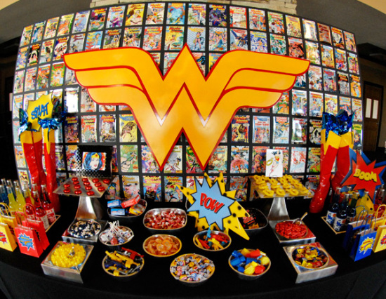 Wonder Woman Birthday Celebration backdrop