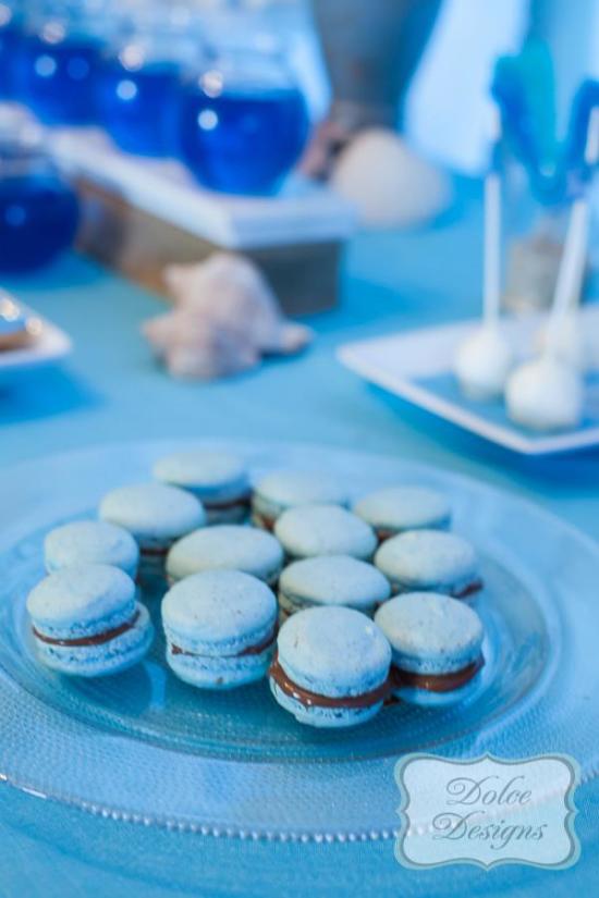 Under the Sea Birthday Party macaroons