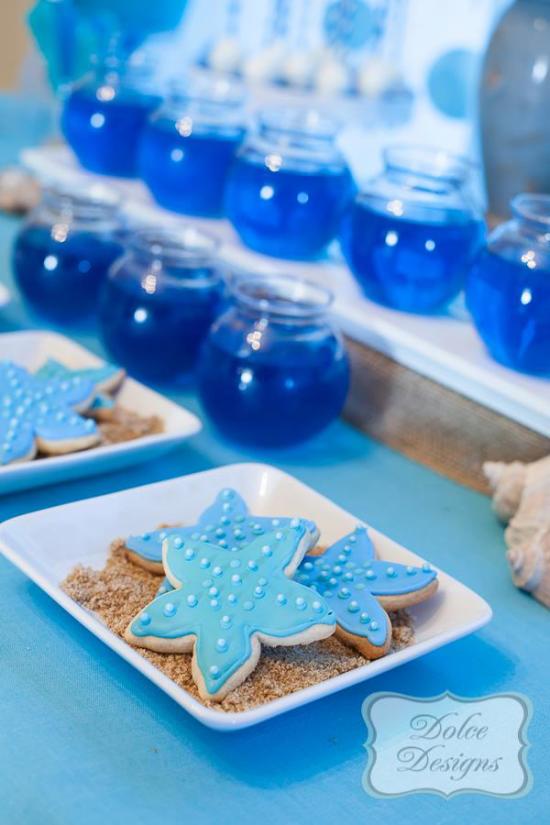 Under the Sea Birthday Party starfish cookies