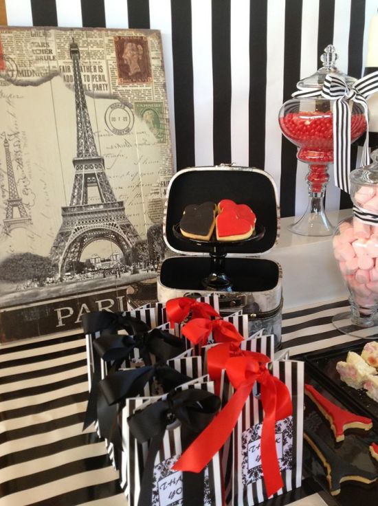 Parisian Love Affair Birthday Celebration treats