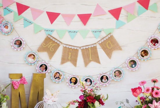 Blooming Spring Birthday Party banner