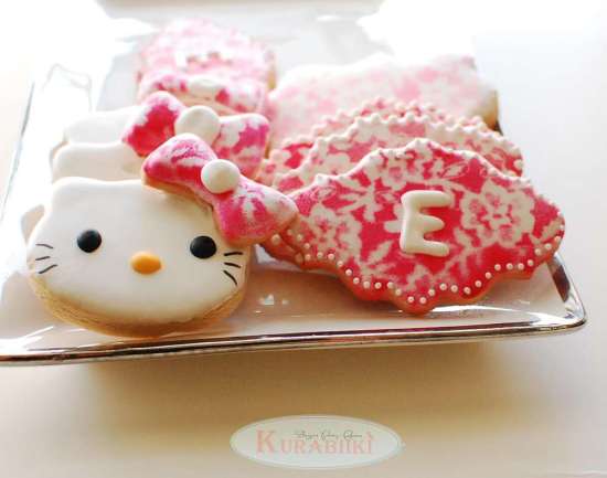 Hello Kitty Birthday Party cookies