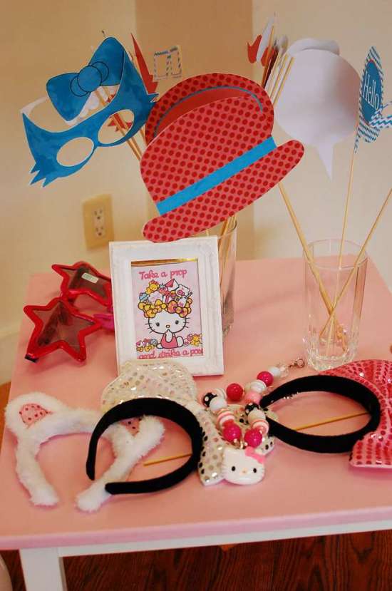 Hello Kitty Birthday Party photo booth props