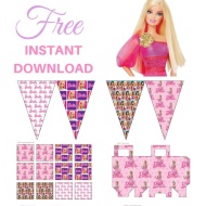 free barbie party printable