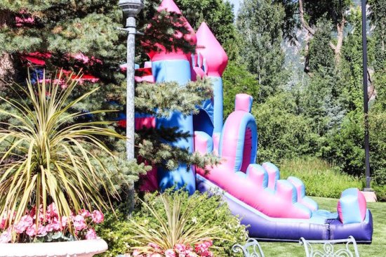 Little Mermaid Inspired Party activity jumping castle