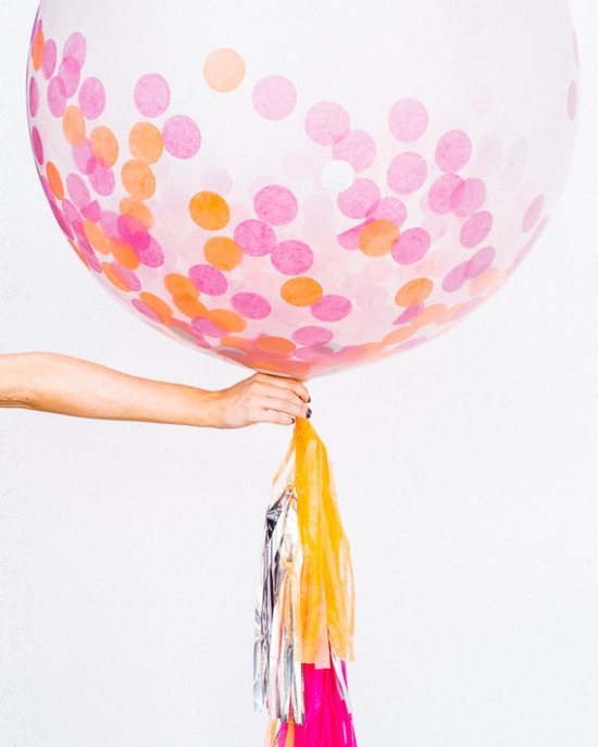 Modern Halloween Party decoration, confetti balloons
