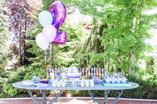 amazing purple Little Mermaid Inspired Party