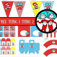 free dr seuss thing 1 thing 2 twins party printable baby shower birthday