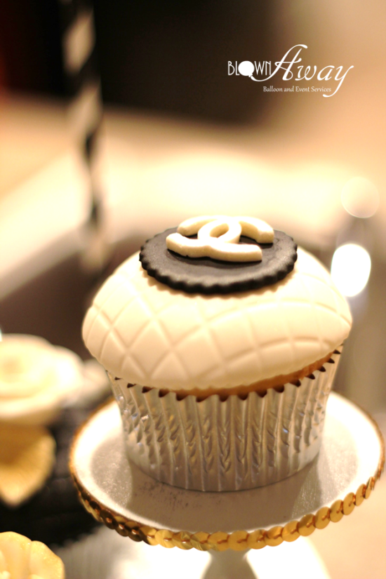 Fabulous and Classy Coco Chanel Party cupcakes