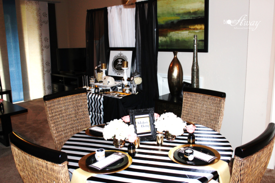 Fabulous and Classy Coco Chanel Party table setting