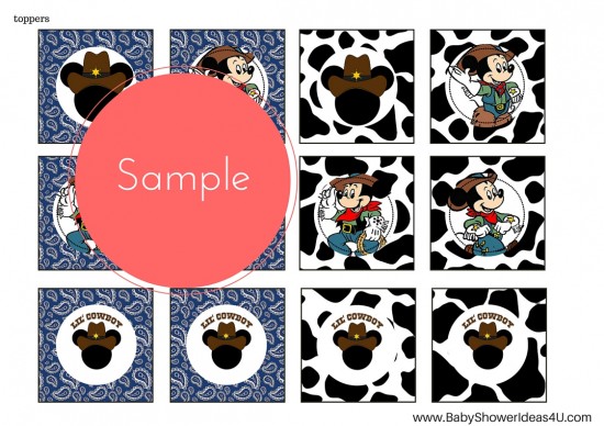 FREE_Cowboy-little-mickey-mouse-printable A4 toppers