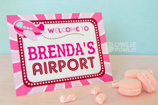 Pink-Airplane-Birthday-Party-Airport