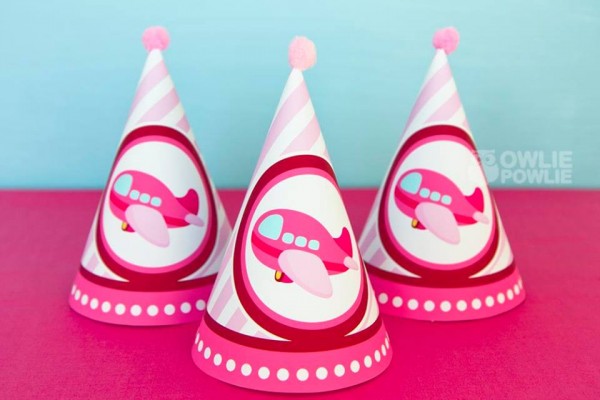 Pink-Airplane-Birthday-Party-Hats