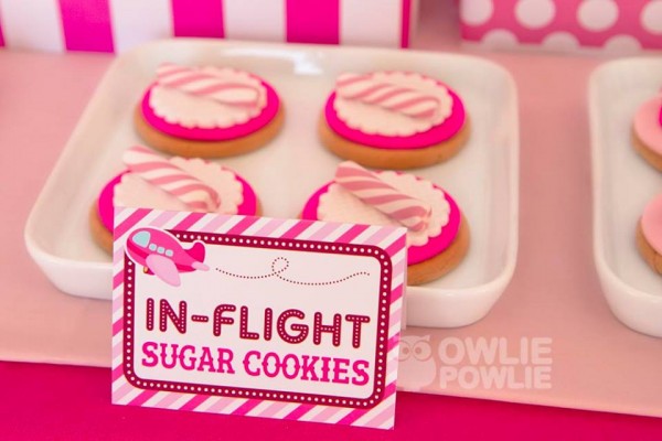 Pink-Airplane-Birthday-Party-Sugar-Cookies