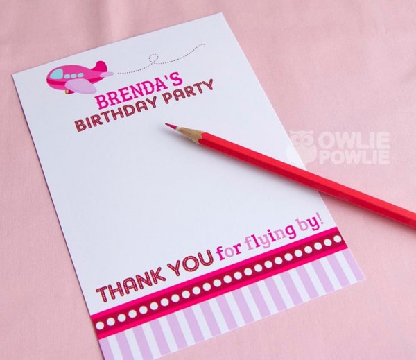 Pink-Airplane-Birthday-Party-Thank-You-Notes