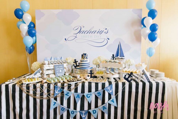 Modern-Nautical-Birthday-Party-Dessert-Table