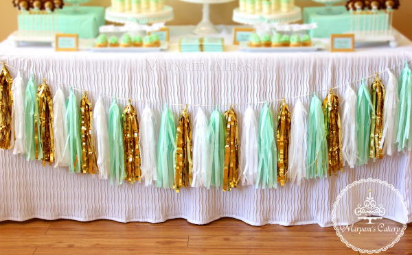 Green-And-Gold-Lion-1st-Birthday-Tassels