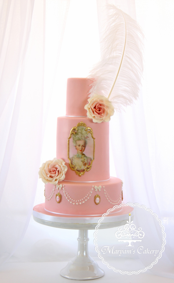 Marie-Antoinette-Vintage-Birthday-Party-Cake