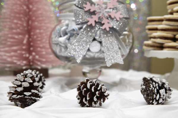 Pinkalicious-Wintry Wonderland-Party-Pinecones