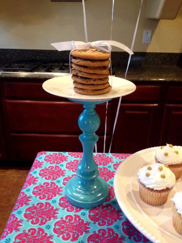 Glittering-Spa-Birthday-Party-Cookie-Tower