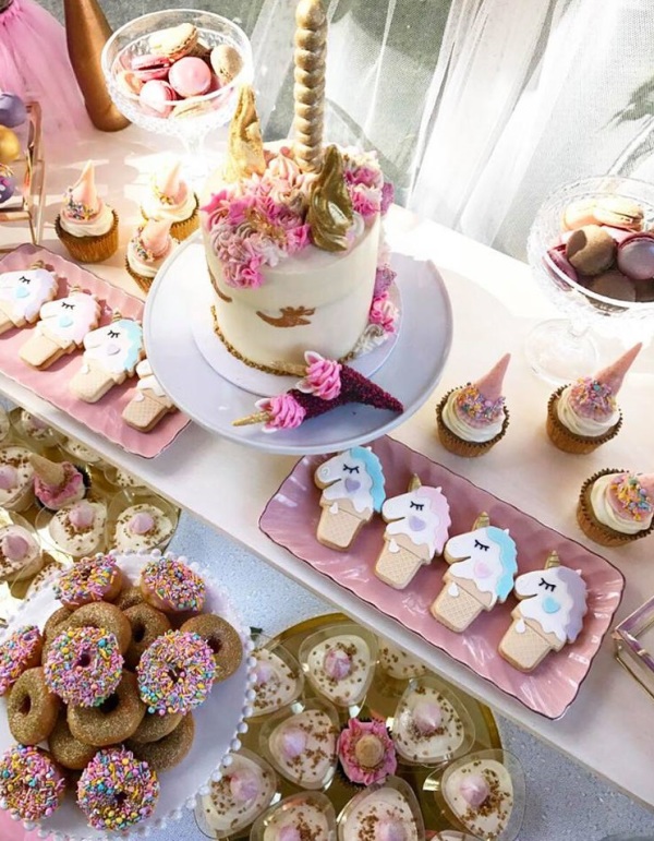 first-unicorn-birthday-party-dessert-table
