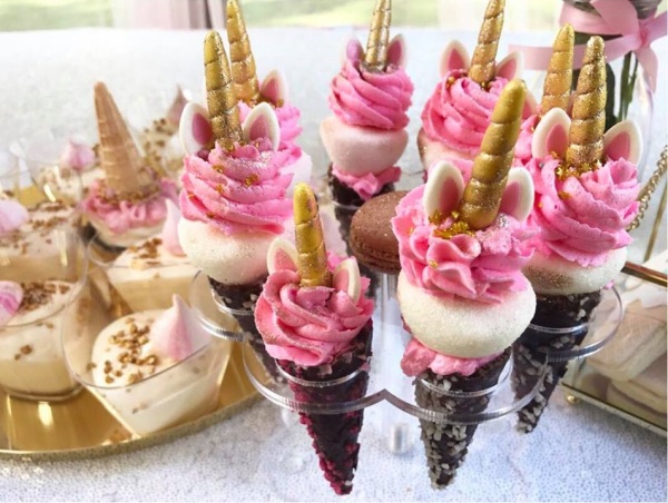 first-unicorn-birthday-party-treat-cones
