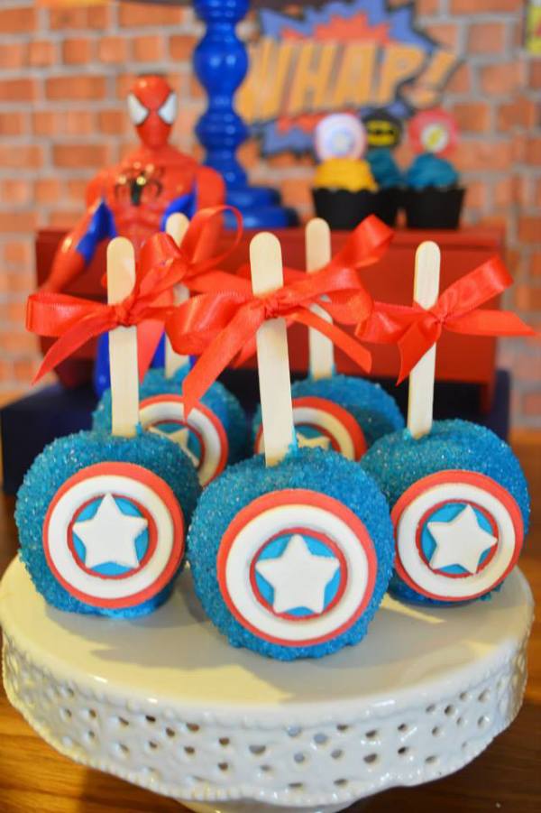 Ka-Pow-Superhero-Birthday-Candy-Coated-Cookies