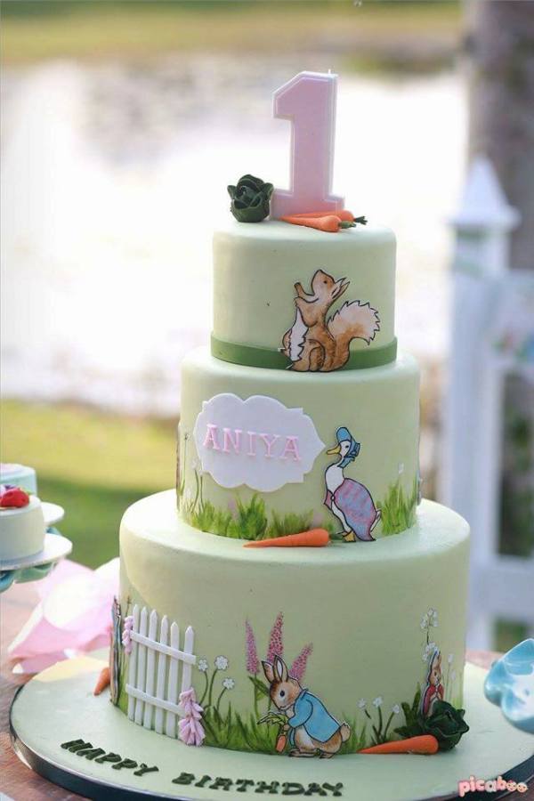 Whimsical-Peter-Rabbit-1st-Birthday-Cake