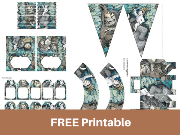 free where the wild things are birthday printable