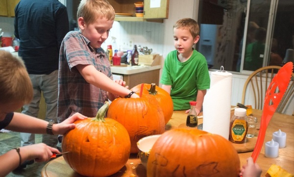 pumpkin carving for kids activity