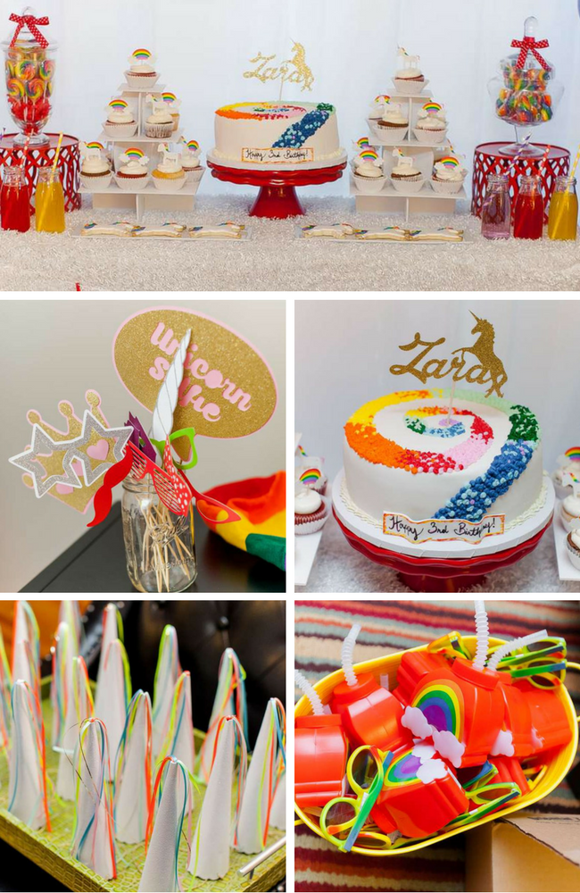 Unicorn and Rainbow Birthday Party