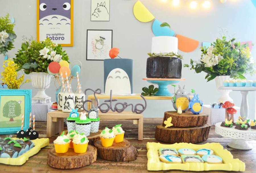 Colorful-Totoro-Birthday-Party-Treat-Table