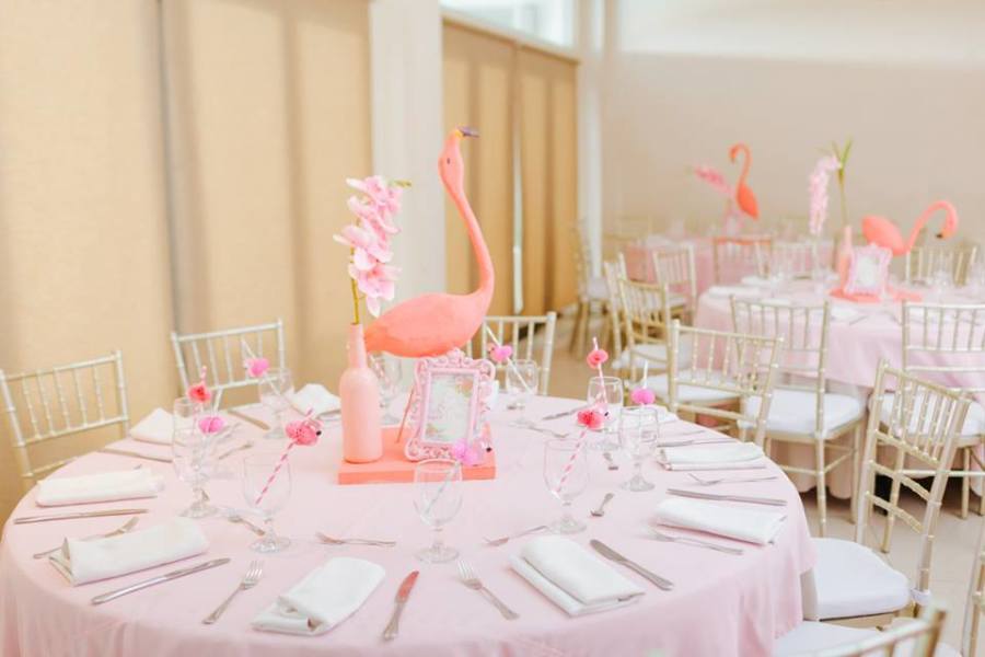 Tropical-Flowers-And-Flamingos-Birthday-Guest-Table