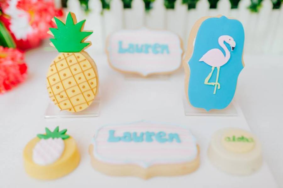 Tropical-Flowers-And-Flamingos-Birthday-Sugar-Cookies