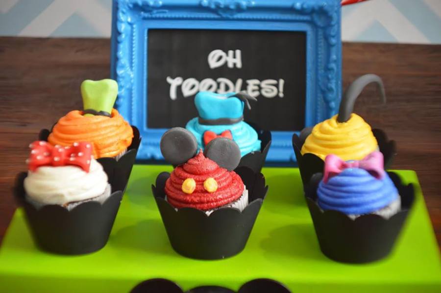 Mickey-Mouse-First-Birthday-Adventure-Colorful-Cupcakes