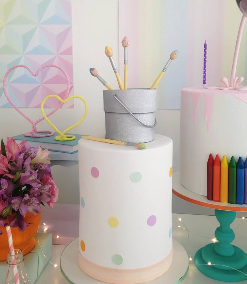 art party cake paint brush