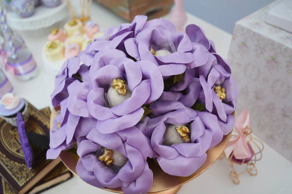 princess sofia birthday party centerpiece florals