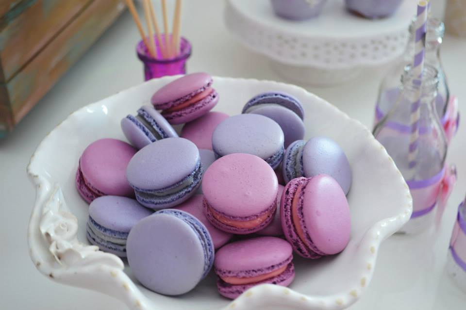 princess sofia macarons in lavender purple