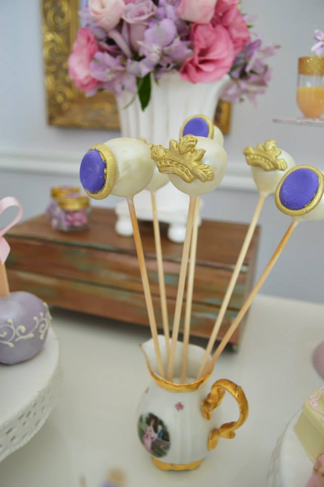 princess sofia party dessert cakepops