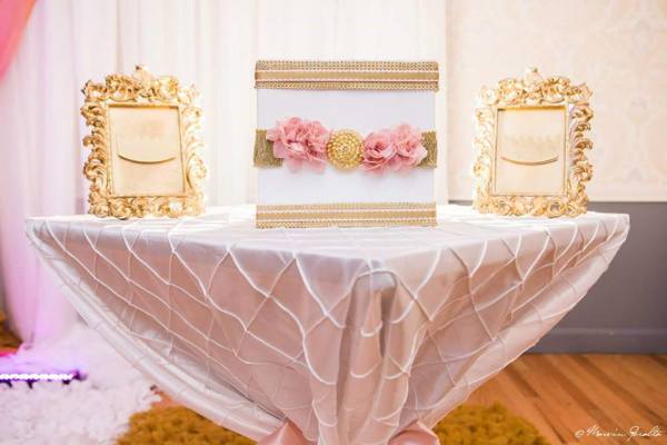 Blush Royal Birthday book station