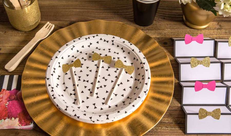 Brilliant-Kate-Spade-Inspired-Celebration-Gold-Bowties