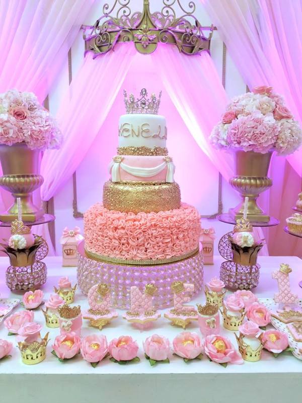 First Princess Birthday layered cake