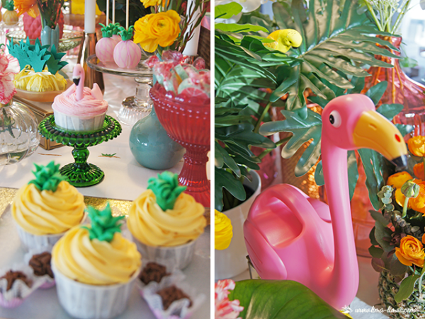 tropical flamingo party decorations
