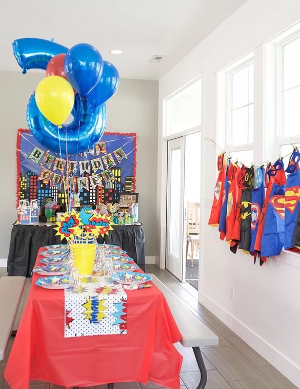 6th superhero birthday foil balloons