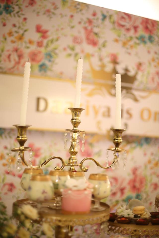 A Vintage Royal celebration fit for a Princess candle lights